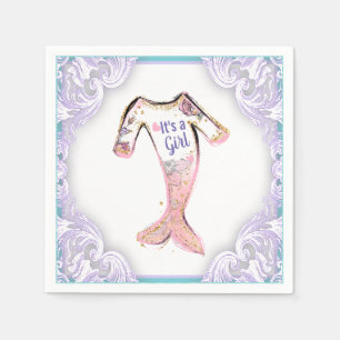 Meerjungfrau Baby Shower Servietten