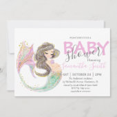 Meerjungfrau-Babydusche Ankündigung (Vorderseite)