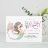 Meerjungfrau-Babydusche Ankündigung (Stehend Vorderseite)