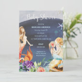 Meerjungfrau-Babydusche Einladung (Stehend Vorderseite)