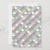 Meerjungfrau-Babydusche Einladung (Rückseite)