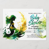 Meerjungfrau: Babydusche Einladung (Vorne/Hinten)