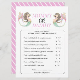 Meerjungfrau-Babydusche Einladung