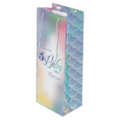 Meerjungfrau-Babydusche Geschenktüte Für Weinflaschen (Vorderseite Schrägansicht)