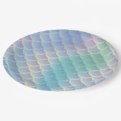 Meerjungfrau-Babydusche Pappteller (Schrägansicht)