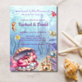 Meerjungfrau Babydusche unter der Meerwasserdusche Einladung