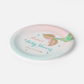 Meerjungfrau-Babyparty-Pappteller 7" Pappteller (Schrägansicht)