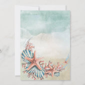 Meerjungfrau bearbeitet unter dem Meer 5. Geburtst Einladung (Rückseite)