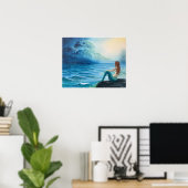 Meerjungfrau Behalte Beobachtung über das Schiff a Poster (Heimbüro)