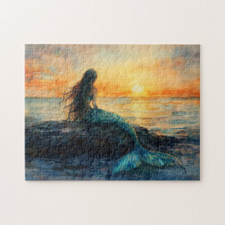 Meerjungfrau beobachtet einen Sonnenaufgang Puzzle