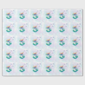 Meerjungfrau Birthday Geschenkpapier (Flach)