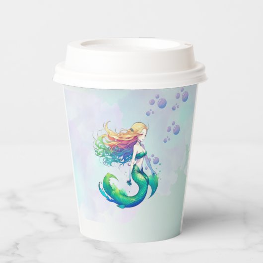 Meerjungfrau Birthday Pappbecher (Vorderseite)