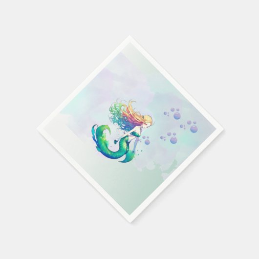 Meerjungfrau Birthday Serviette (Ecke)