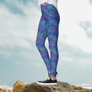Meerjungfrau Blau und Lila Fischskalen Magischer G Leggings