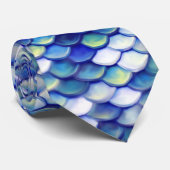 Meerjungfrau-blaues Haut-Muster Krawatte (Gerollt)
