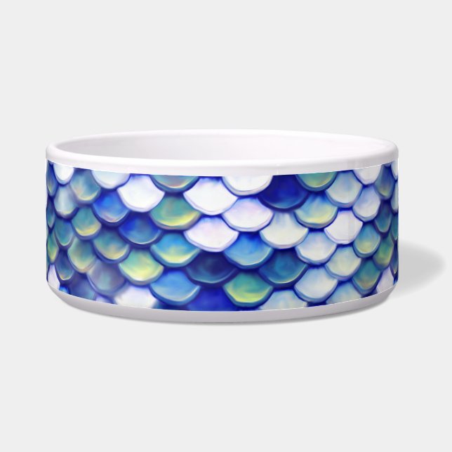 Meerjungfrau-blaues Haut-Muster Napf (Vorderseite)
