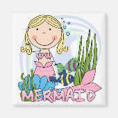 Meerjungfrau - Blond-Hemden und Geschenke Magnet (Vorne)