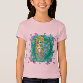 Meerjungfrau-Blumen T-Shirt