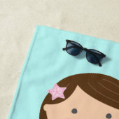 Meerjungfrau| Braunhaar Strandtuch (Beispiel)
