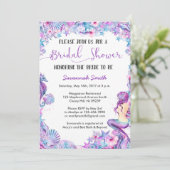 Meerjungfrau-Brautparty-Einladung Einladung (Stehend Vorderseite)