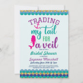 Meerjungfrau Brautparty Einladung Ferien Meer (Vorderseite)