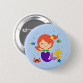 Meerjungfrau Button (Vorne & Hinten)