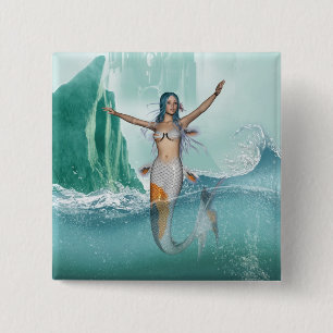 Meerjungfrau Button