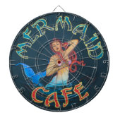 Meerjungfrau-Café-Zeichen Dartscheibe (vorne)