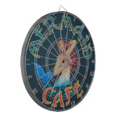 Meerjungfrau-Café-Zeichen Dartscheibe (Vorderseite Links)