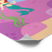 Meerjungfrau Cartoon Kinderzimmer Kinderzimmer Poster (Ecke)