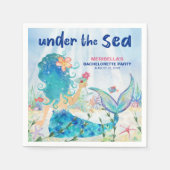 Meerjungfrau Cocktail Tropical Beach Junggeselinne Serviette (Vorderseite)