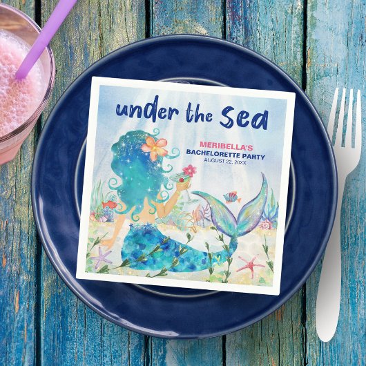 Meerjungfrau Cocktail Tropical Beach Junggeselinne Serviette