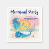 Meerjungfrau Cocktail Tropical Beach Junggeselinne Serviette (Vorderseite)