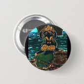 Meerjungfrau-Dachshund Button (Vorne & Hinten)