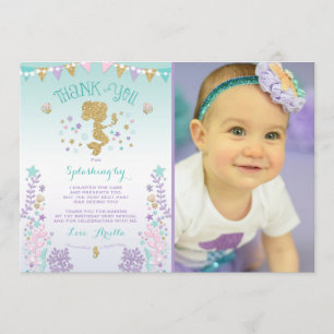 Meerjungfrau danken Ihnen, unter dem Meer zu Dankeskarte