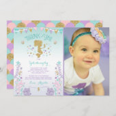 Meerjungfrau danken Ihnen, unter dem Meer zu Dankeskarte (Vorne/Hinten)