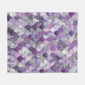 Meerjungfrau-Dekor-Fleece-Decke - lila Fleecedecke (Vorderseite (Horizontal))