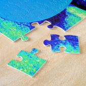 Meerjungfrau-Design mit blauem Schwanz Puzzle (Seite)