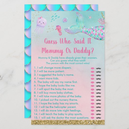 Meerjungfrau, die gesagt hat, es sei ein Spiel (Vorne/Hinten)