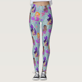 Meerjungfrau Diversity Leggings - Rosa, Lila, Aqua