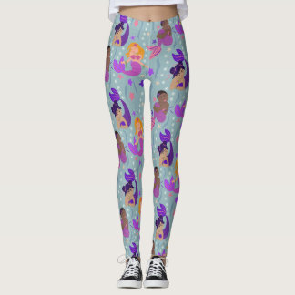 Meerjungfrau Diversity Leggings - Rosa, Lila, Aqua