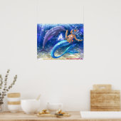 Meerjungfrau/Dolphin Poster (Küche)