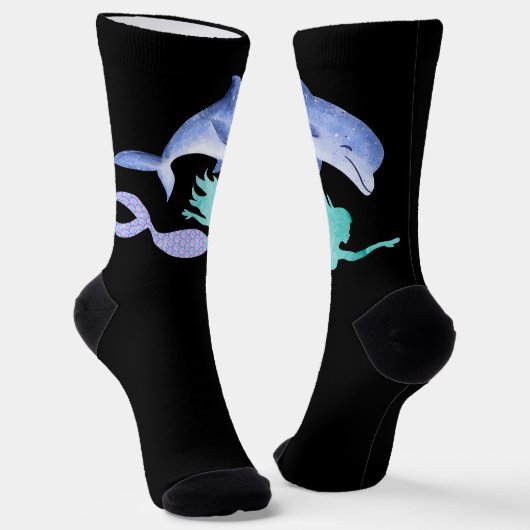 Meerjungfrau, Dolphin Socken (Gewinkelt)