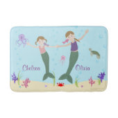 Meerjungfrau-dunkle blonde badematte (Vorderseite)