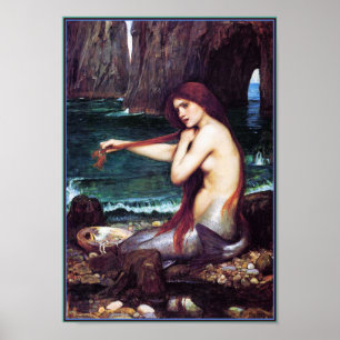 Meerjungfrau durch JohnWaterhouse Poster