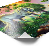 Meerjungfrau & Einhorn Fotodruck (Ecke)