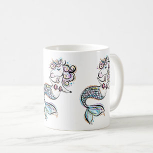 Meerjungfrau Einhorn Kaffeetasse