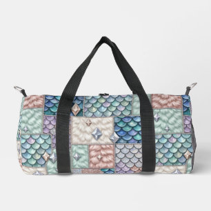Meerjungfrau-Einhorn-Märchen-Patchwork-Duffel-Tasc Duffle Bag