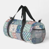 Meerjungfrau-Einhorn-Märchen-Patchwork-Duffel-Tasc Duffle Bag (Rechte Ecke)