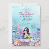 Meerjungfrau Einladung (Vorderseite)